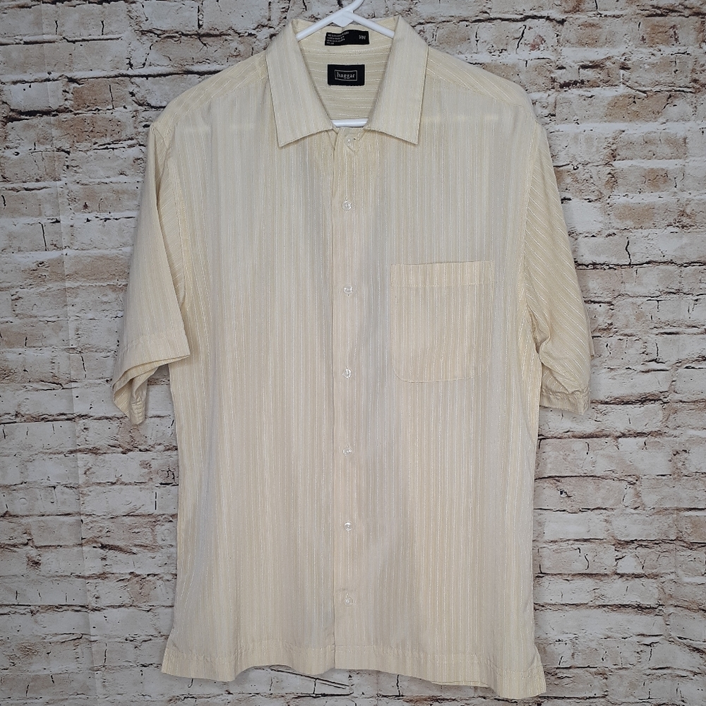 Mens Haggar Button Down Shirt Size M